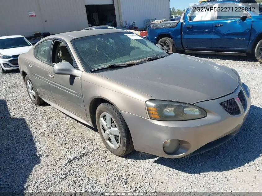 PONTIAC GRAND PRIX 2007, VIN 2G2WP552271228842