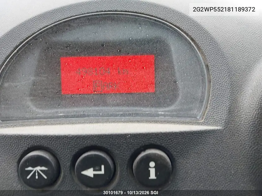 2008 PONTIAC GRAND PRIX VIN 2G2WP552181189372 — фото 12