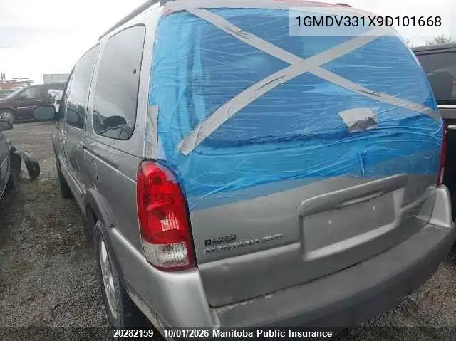 2009 PONTIAC MONTANA VIN 1GMDV331X9D101668 — фото 3