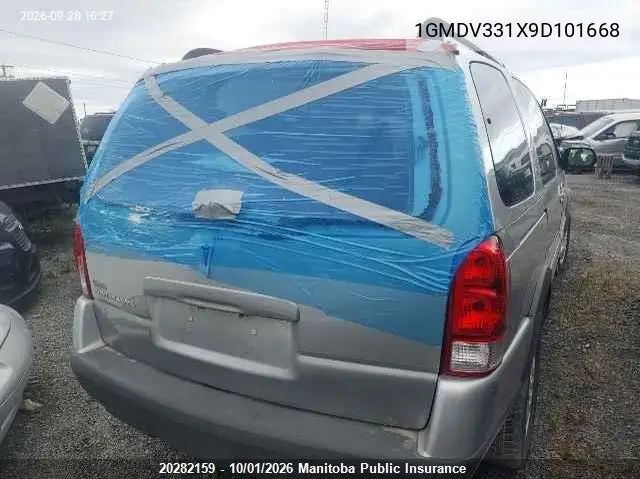 2009 PONTIAC MONTANA VIN 1GMDV331X9D101668 — фото 6