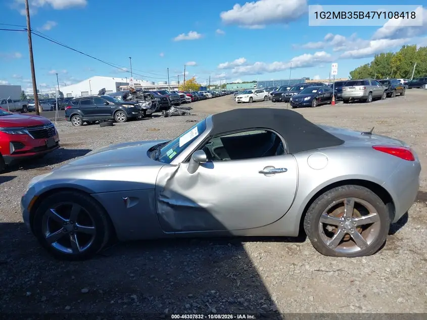 2007 PONTIAC SOLSTICE VIN 1G2MB35B47Y108418 — фото 14
