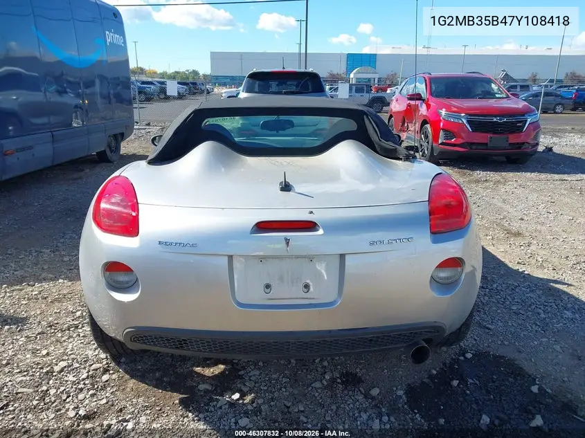 2007 PONTIAC SOLSTICE VIN 1G2MB35B47Y108418 — фото 16