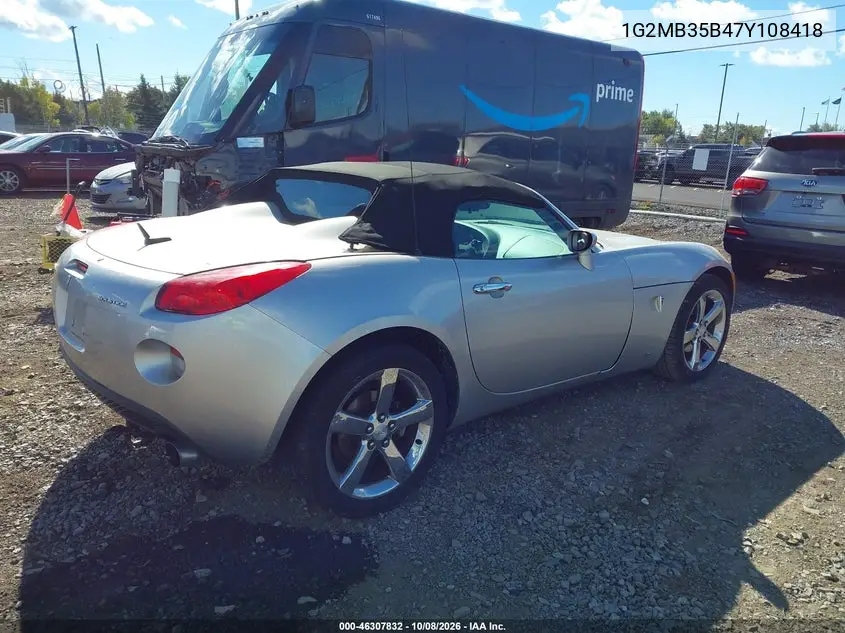 2007 PONTIAC SOLSTICE VIN 1G2MB35B47Y108418 — фото 4