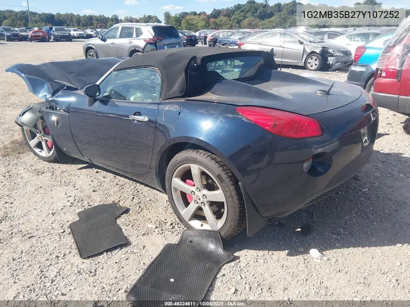 2007 PONTIAC SOLSTICE VIN 1G2MB35B27Y107252 — фото 3