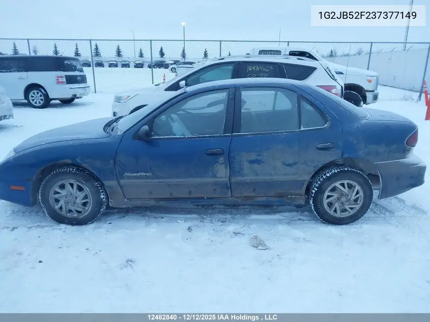 2003 PONTIAC SUNFIRE VIN 1G2JB52F237377149 — фото 14
