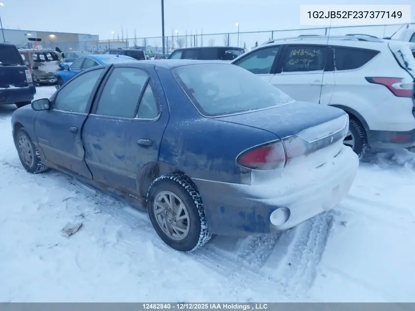 2003 PONTIAC SUNFIRE VIN 1G2JB52F237377149 — фото 3