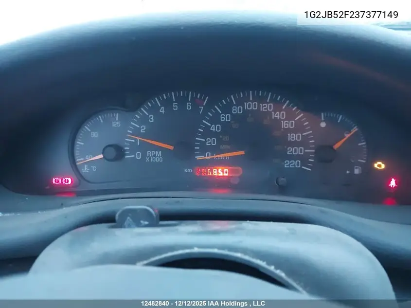 2003 PONTIAC SUNFIRE VIN 1G2JB52F237377149 — фото 7