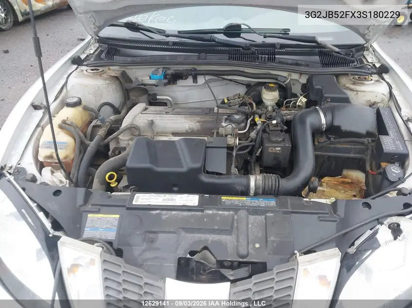2003 PONTIAC SUNFIRE VIN 3G2JB52FX3S180229 — фото 10