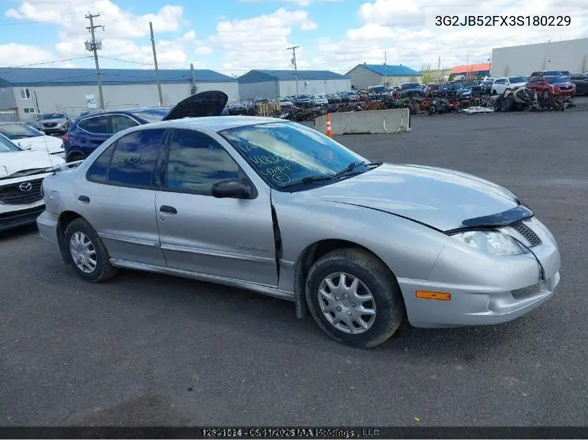 2003 PONTIAC SUNFIRE VIN 3G2JB52FX3S180229 — фото 12