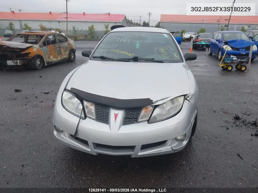 2003 PONTIAC SUNFIRE VIN 3G2JB52FX3S180229 — фото 13