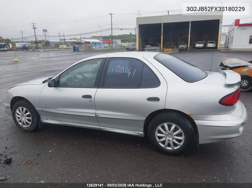 2003 PONTIAC SUNFIRE VIN 3G2JB52FX3S180229 — фото 15
