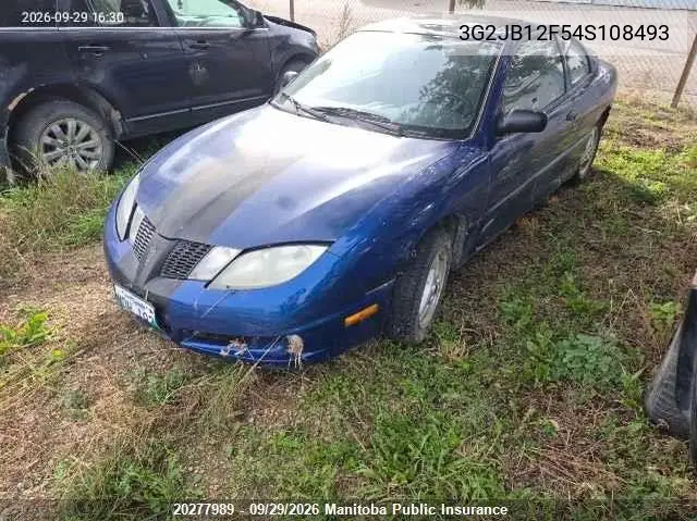 PONTIAC SUNFIRE 2004, VIN 3G2JB12F54S108493
