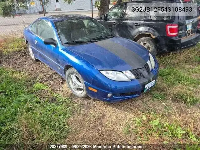 2004 PONTIAC SUNFIRE VIN 3G2JB12F54S108493 — фото 2