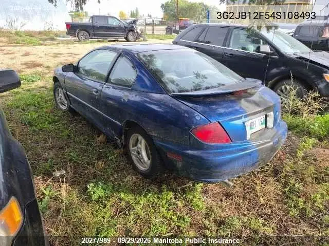 2004 PONTIAC SUNFIRE VIN 3G2JB12F54S108493 — фото 3