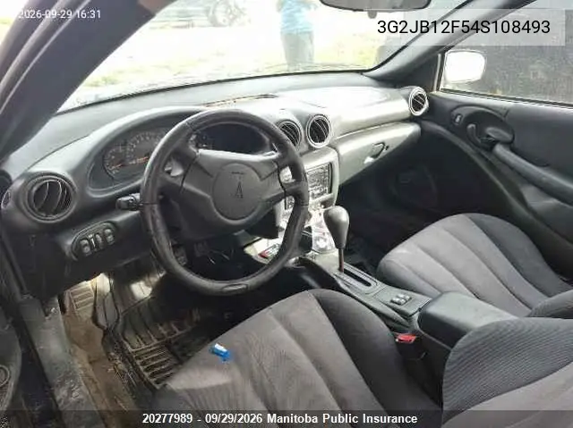 2004 PONTIAC SUNFIRE VIN 3G2JB12F54S108493 — фото 5