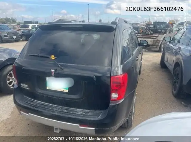 2006 PONTIAC TORRENT VIN 2CKDL63F366102476 — фото 4