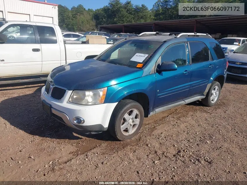 2006 PONTIAC TORRENT VIN 2CKDL63F066097172 — фото 2