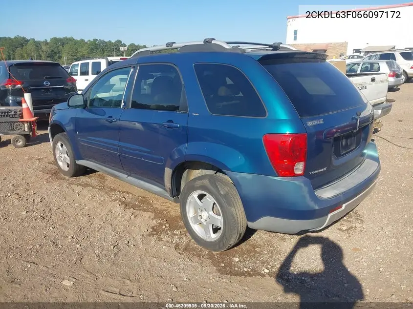 2006 PONTIAC TORRENT VIN 2CKDL63F066097172 — фото 3