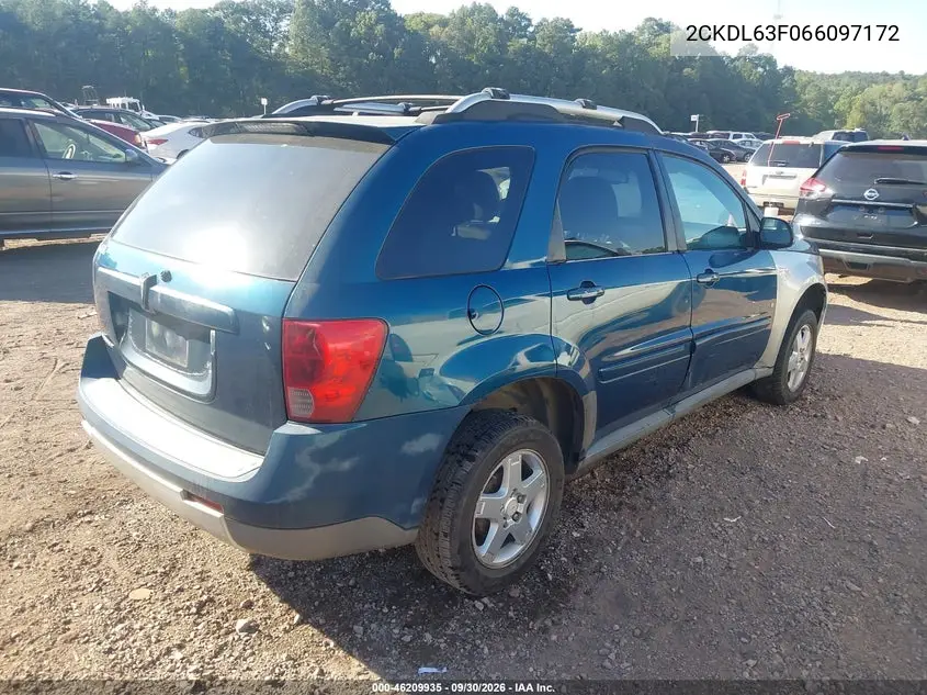 2006 PONTIAC TORRENT VIN 2CKDL63F066097172 — фото 4