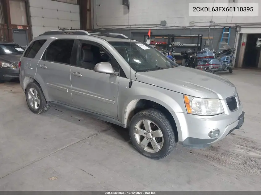 PONTIAC TORRENT 2006, VIN 2CKDL63FX66110395