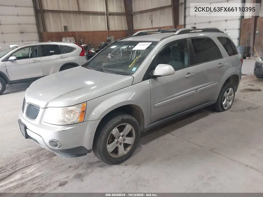 2006 PONTIAC TORRENT VIN 2CKDL63FX66110395 — фото 2