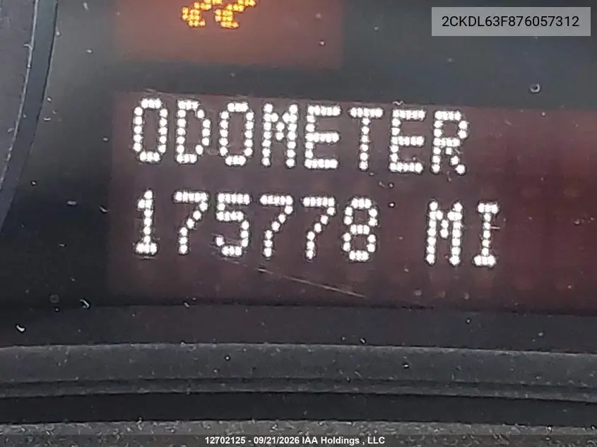 2007 PONTIAC TORRENT VIN 2CKDL63F876057312 — фото 15