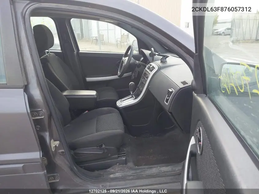 2007 PONTIAC TORRENT VIN 2CKDL63F876057312 — фото 5