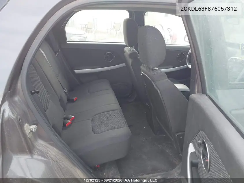 2007 PONTIAC TORRENT VIN 2CKDL63F876057312 — фото 8