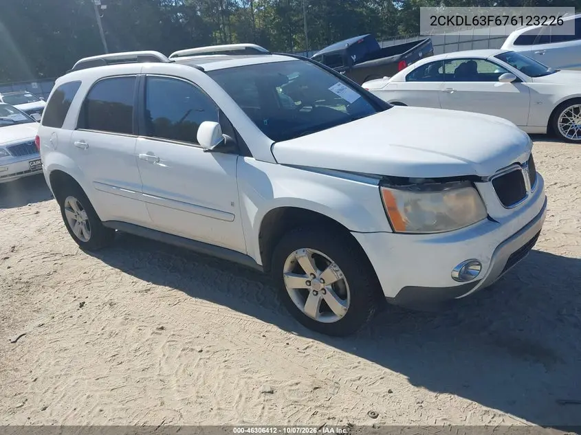 PONTIAC TORRENT 2007, VIN 2CKDL63F676123226