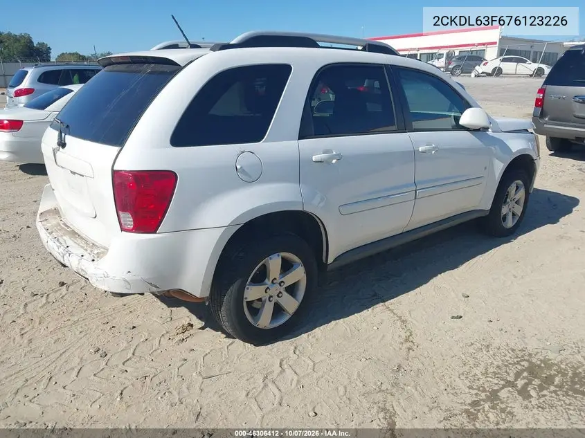 2007 PONTIAC TORRENT VIN 2CKDL63F676123226 — фото 4