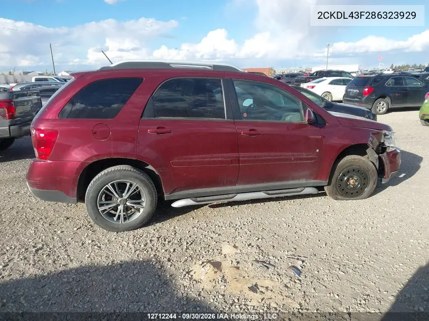 2008 PONTIAC TORRENT VIN 2CKDL43F286323929 — фото 14