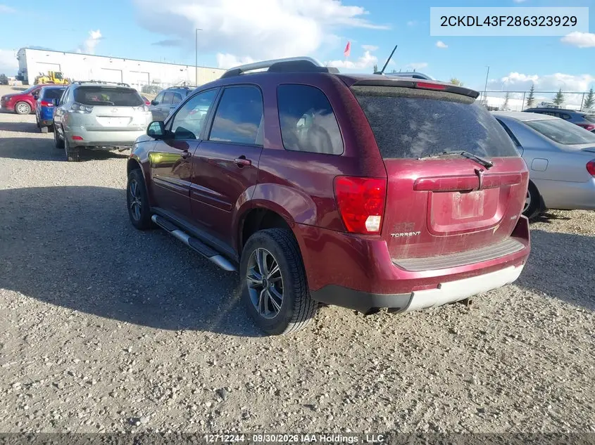2008 PONTIAC TORRENT VIN 2CKDL43F286323929 — фото 3