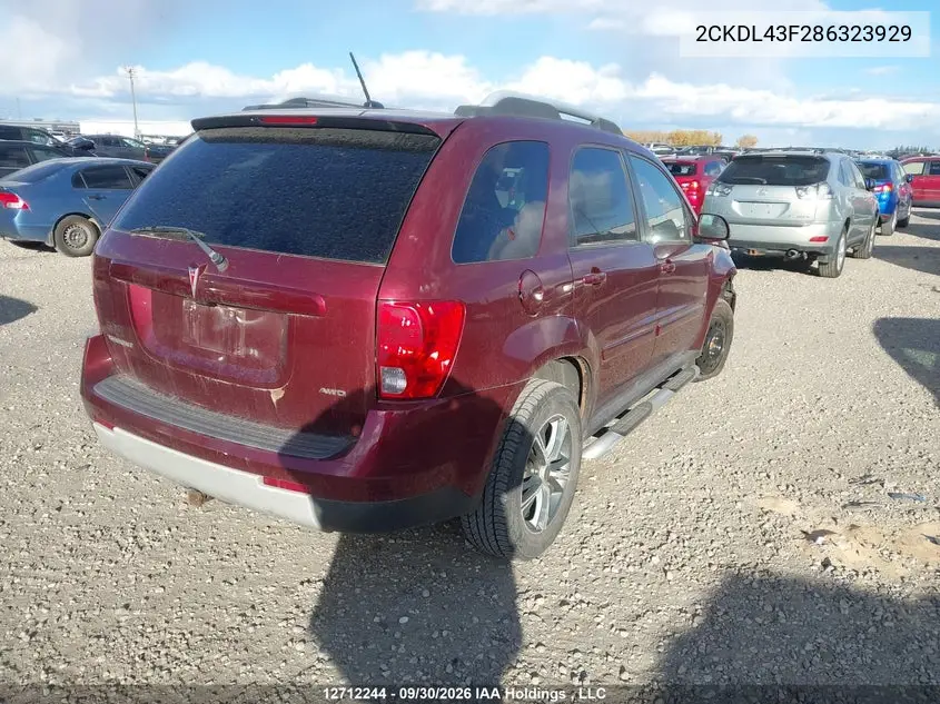 2008 PONTIAC TORRENT VIN 2CKDL43F286323929 — фото 4