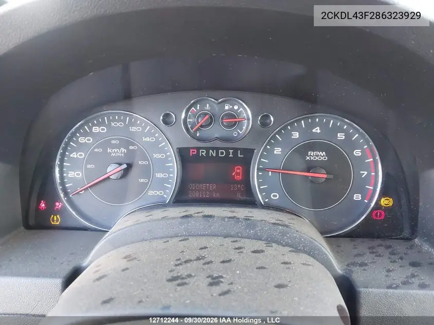 2008 PONTIAC TORRENT VIN 2CKDL43F286323929 — фото 7