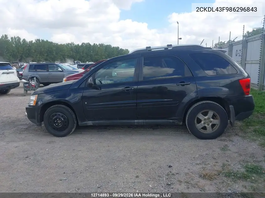2008 PONTIAC TORRENT VIN 2CKDL43F986296843 — фото 15