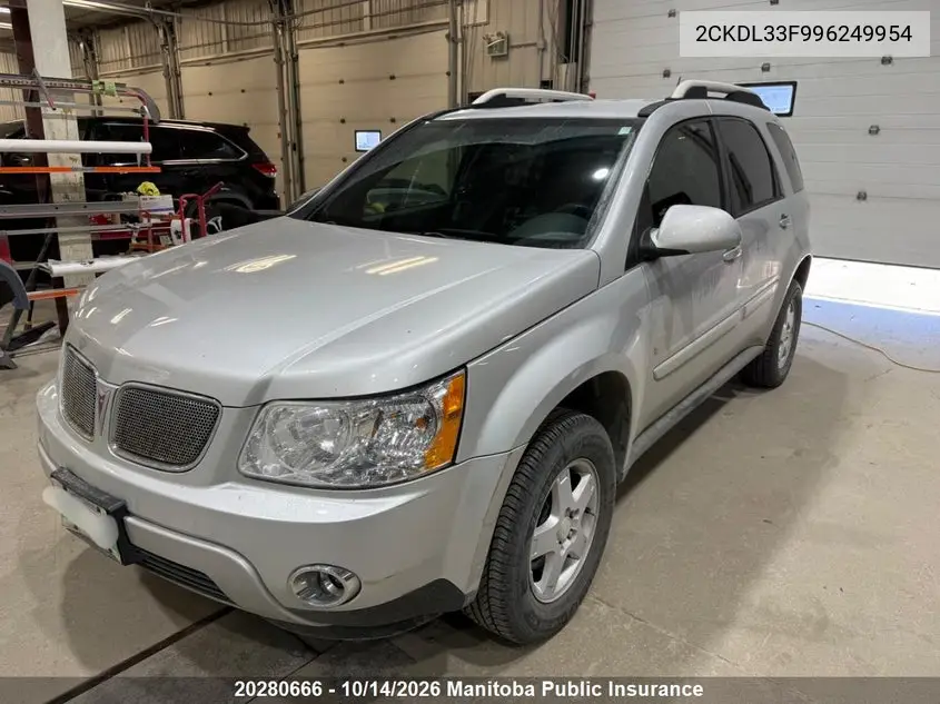 2009 PONTIAC TORRENT VIN 2CKDL33F996249954 — фото 2