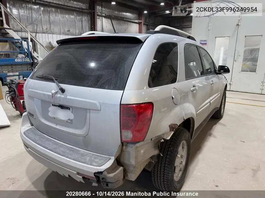 2009 PONTIAC TORRENT VIN 2CKDL33F996249954 — фото 4