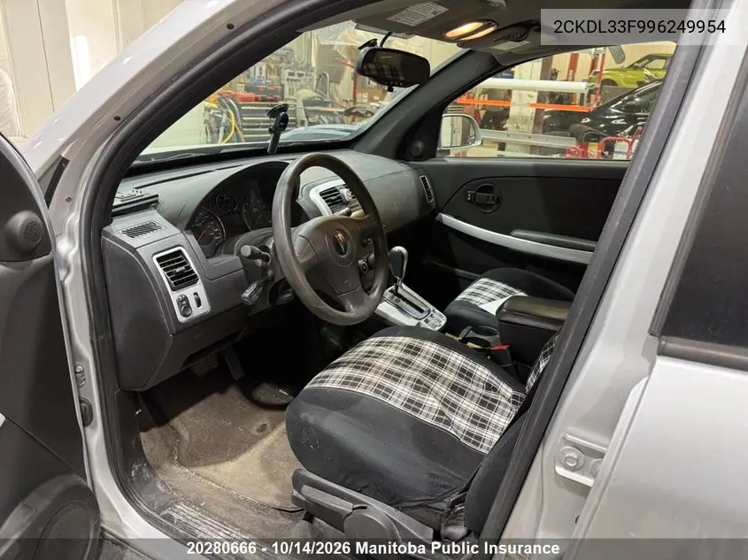 2009 PONTIAC TORRENT VIN 2CKDL33F996249954 — фото 5