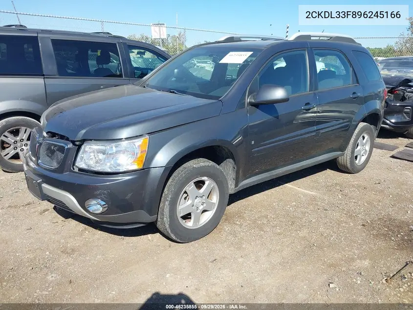2009 PONTIAC TORRENT VIN 2CKDL33F896245166 — фото 2