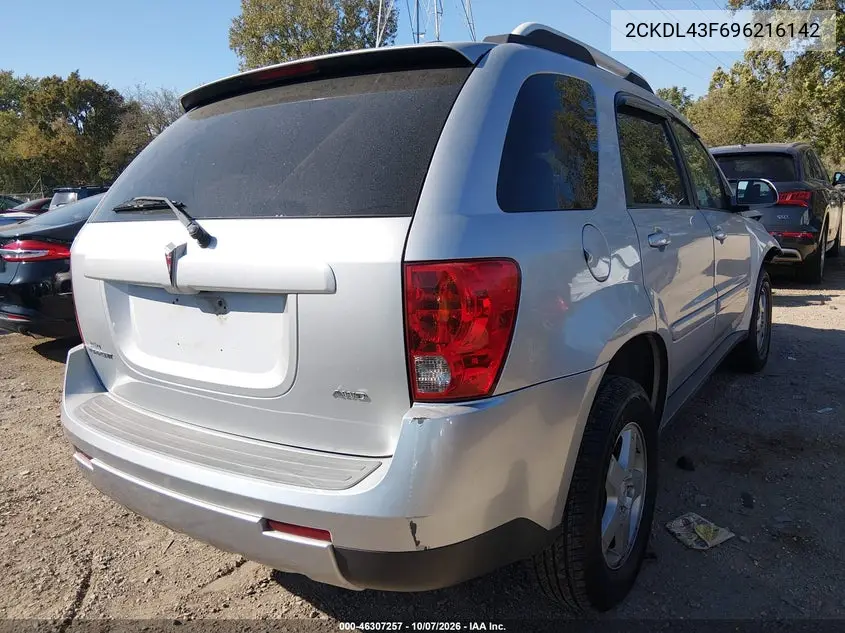 2009 PONTIAC TORRENT VIN 2CKDL43F696216142 — фото 4