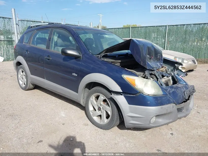 PONTIAC VIBE 2003, VIN 5Y2SL62853Z444562
