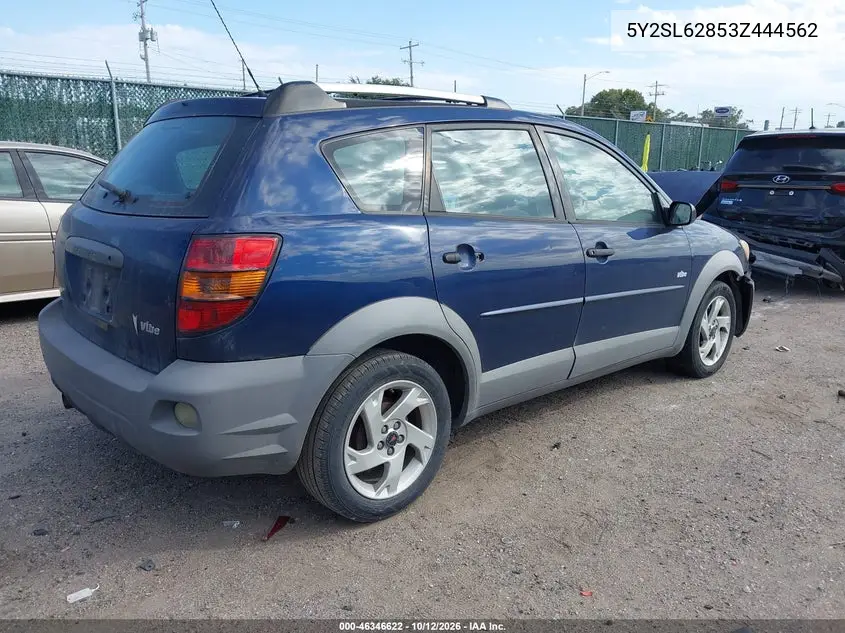2003 PONTIAC VIBE VIN 5Y2SL62853Z444562 — фото 4