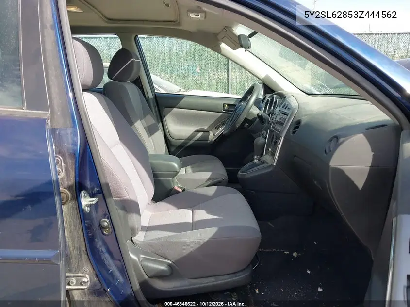 2003 PONTIAC VIBE VIN 5Y2SL62853Z444562 — фото 5