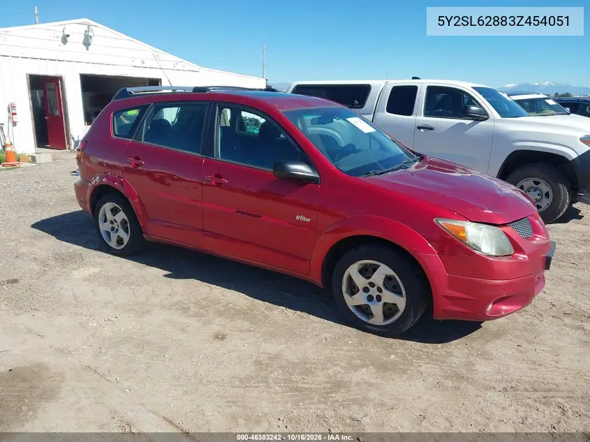 PONTIAC VIBE 2003, VIN 5Y2SL62883Z454051
