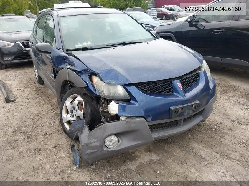 PONTIAC VIBE 2004, VIN 5Y2SL62834Z426160