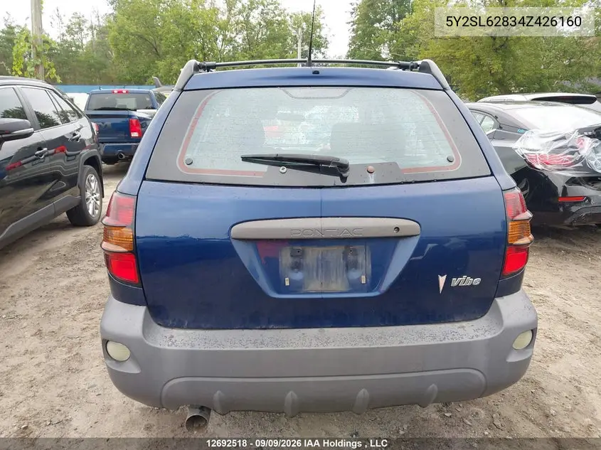 2004 PONTIAC VIBE VIN 5Y2SL62834Z426160 — фото 17