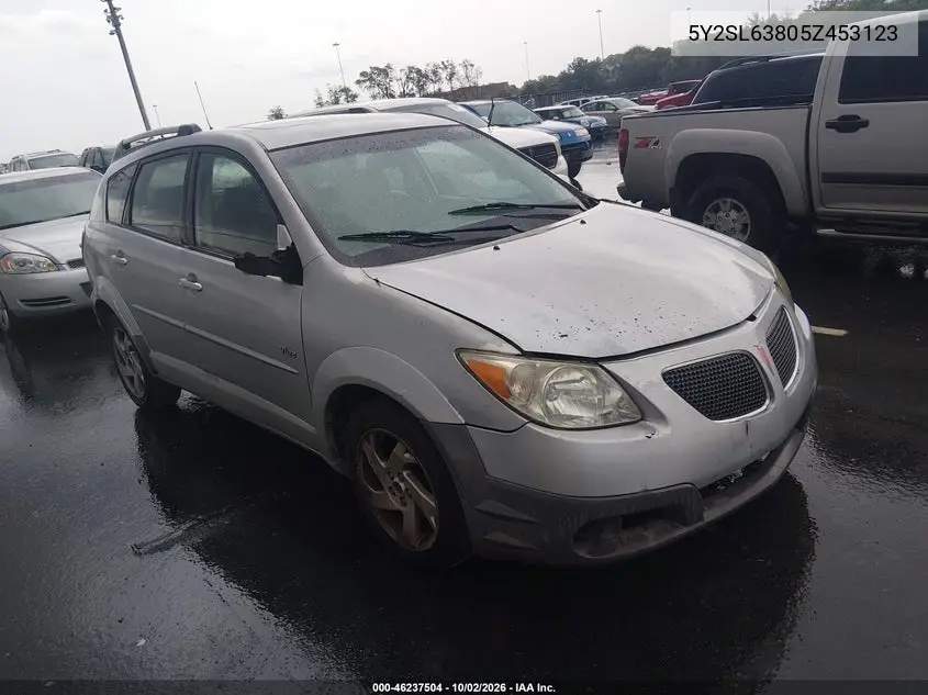 PONTIAC VIBE 2005, VIN 5Y2SL63805Z453123