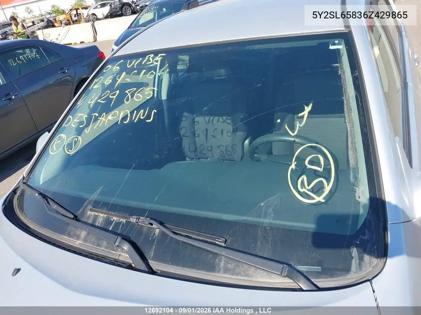 2006 PONTIAC VIBE VIN 5Y2SL65836Z429865 — фото 17