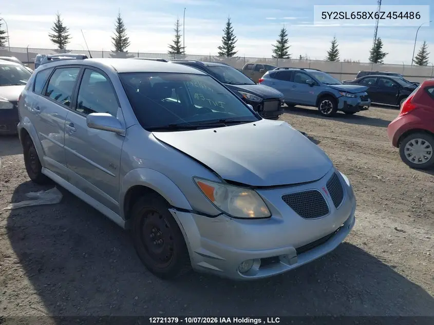PONTIAC VIBE 2006, VIN 5Y2SL658X6Z454486