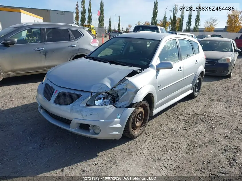 2006 PONTIAC VIBE VIN 5Y2SL658X6Z454486 — фото 2